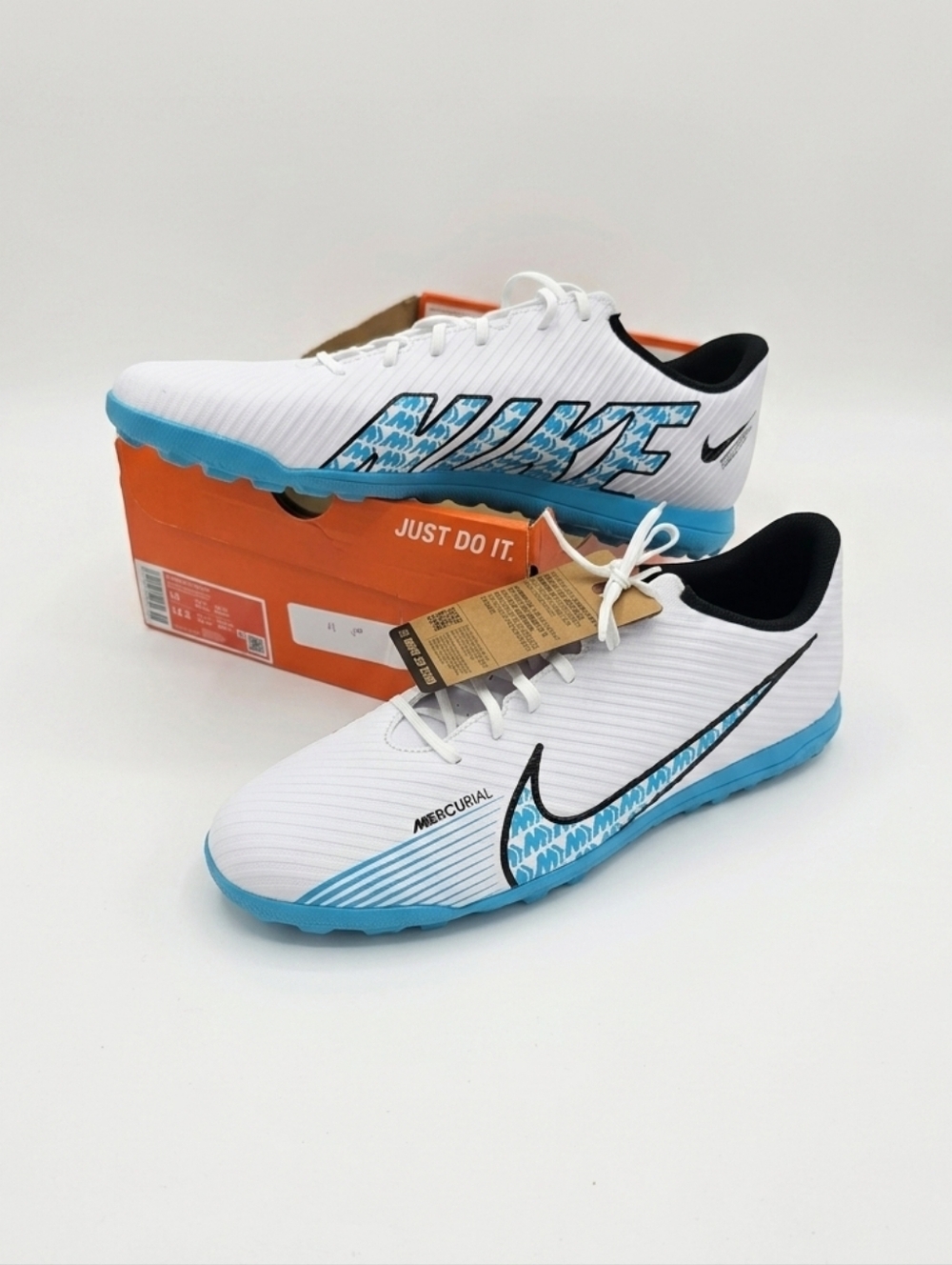 NWT Nike Mercurial Vapor White & Blue Soccer Shoes